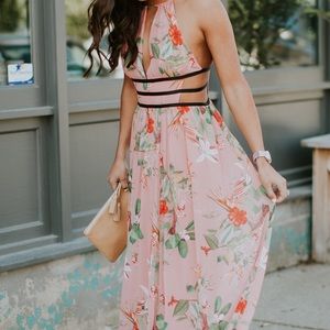 Pink floral Express Maxi Dress